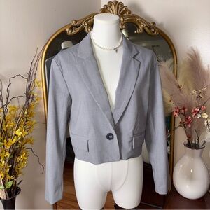 Joie Womens Double Breasted Black Crop Blazer Lined Crest Buttons Sz M NWOT